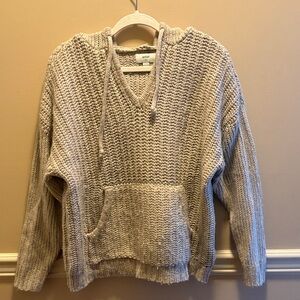 Aerie Chunky Knit Hoodie Sweater